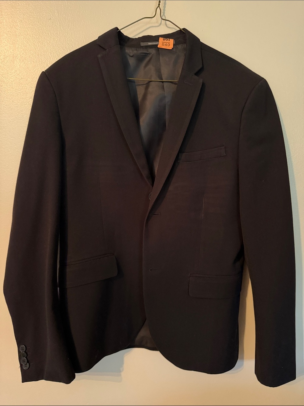 HM Slim Fit Men's Black Blazer - Classic Single-Breasted Jacket